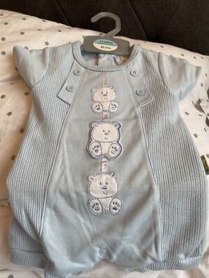 Baby Boys All In One In Blue 0-3 Months