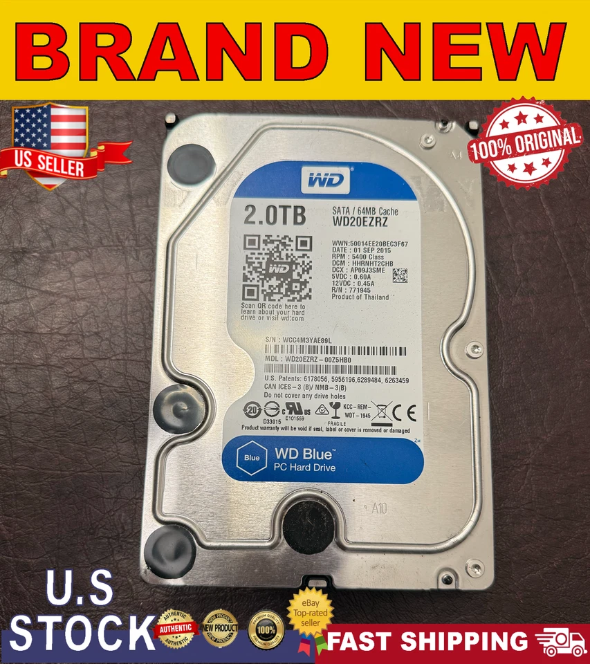 WD Internal HDD SATA 3.5"  2TB Hard Drive  | Pick your Hard Drive | - Image 2 of 2