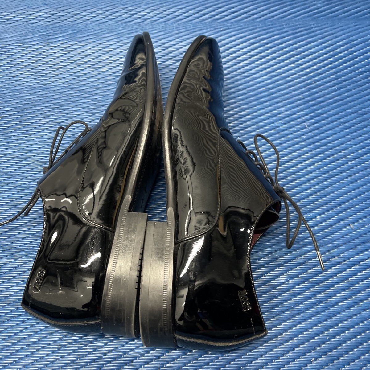Boss Hugo Boss Vero Cuoio Black Oxfords Sleek Leather Design.8. Italy BOSS Hugo Boss Vero Cuoio Mens Black Leather Plain Toe  main image 2