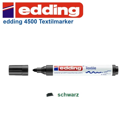 Edding 4500 Textilmarker Textil Marker Stift T-Shirt Stoff - Bild 2 von 17