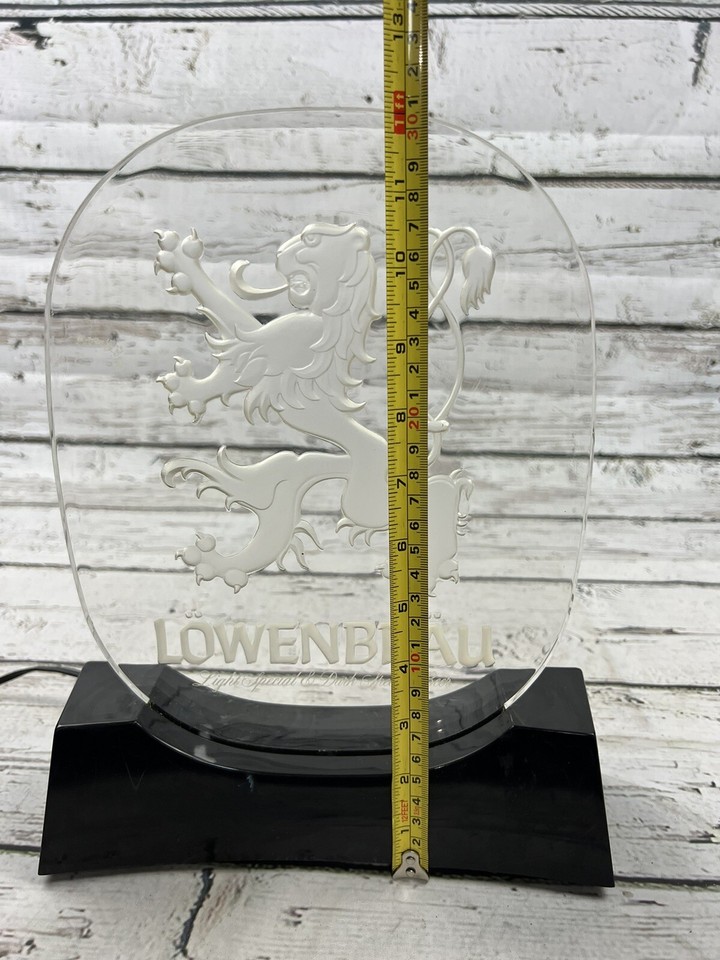 VTG Lowenbrau Light Special & Dark Special Beer Lucite Lighted Standing ...