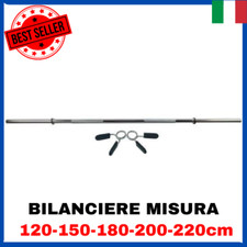 Bilanciere da palestra 25 28 mm 120 150 180 200 220 cm per peso pesi disco ghisa