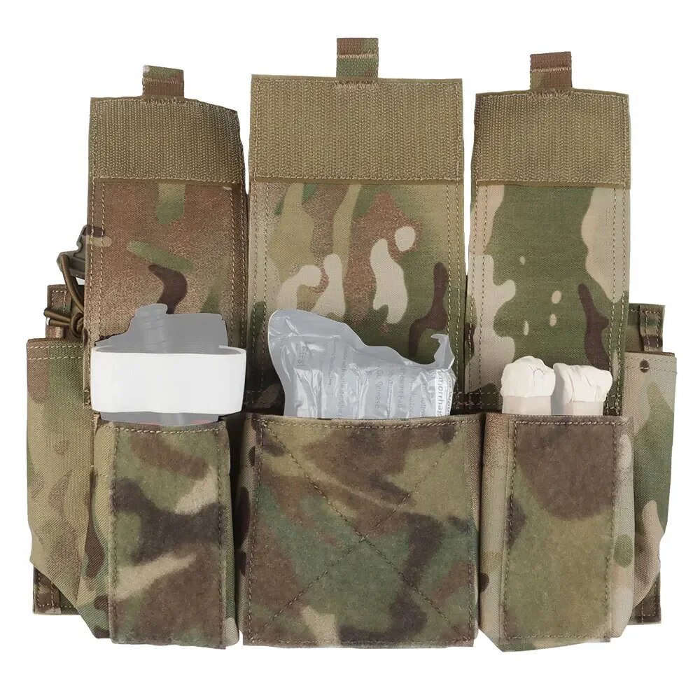 Tactical Quad 5.56 Magazine Pouch MAG Quadruple Front Panel