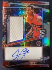 2022-23 Spectra #229 Christian Koloko Prizm Auto RPA RC #159/199, Raptors