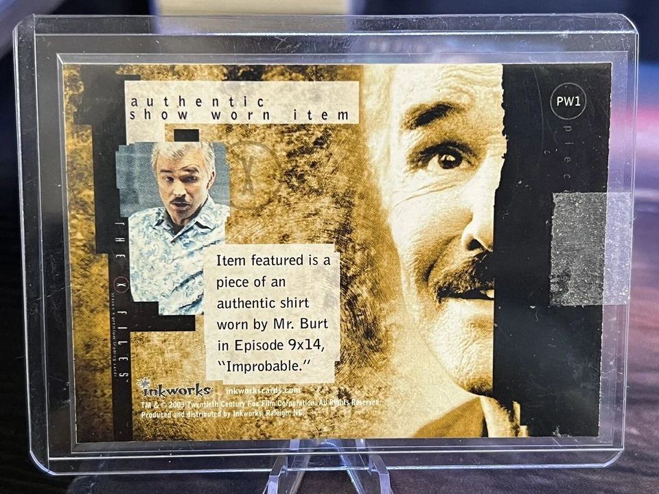 2003 Inkworks The X-Files Season 9 Pieceworks PW1 Burt Reynolds - Image 2 of 2