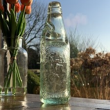 A. Craven Ltd Hulme 10 oz Codd Vintage Old Vintage Clear Green Glass Bottle