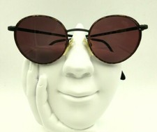 Vintage Marcolin 6184 Black Tortoise Metal Round Sunglasses FRAMES ONLY
