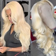 613 Blonde Lace Front Wigs Synthetic Glueless Brown Highlight Soft As Human Hair