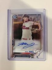 2021 Bowman Chrome MICK ABEL 1st Bowman Base Auto - Phillies