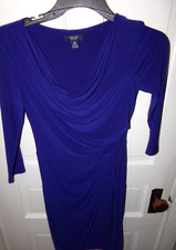 Chaps Blue Womens XS Extra Small Dress 95% Polyester 5% Elastane -C