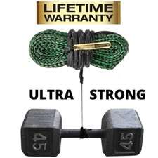 5.56 Gun Bore Cleaning Rope - Lifetime Breakage Warranty -  Barrel Snakes - New