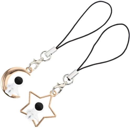 2 Pcs Zubehör Für Mobiltelefone Fräulein Stern-Mond-Halskette Schlüsselband - 第 11/12 張圖片