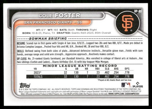 2024 Bowman Paper Prospects RCs & Vets BP1-150 1-100 You Pick - Choose Your Card - Picture 124 of 418