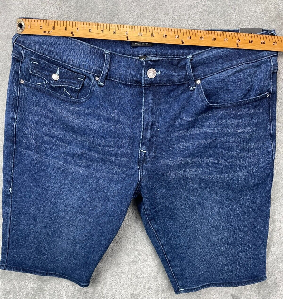 NWT True Religion Mens Ricky Relaxed Straight Shorts Size 42 Denim Flap ...