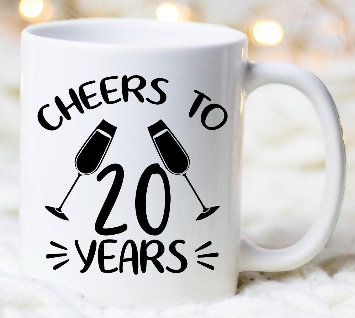 Cheers To 20 Years Mug 20th Anniversary Gift Twenty Years Anniversary Mug 20th