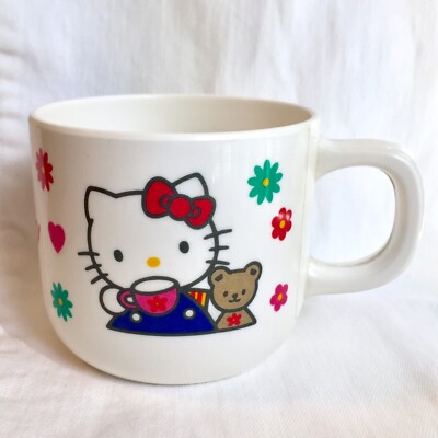 Sanrio Hello Kitty Melamine Cup 1996 Plastic 2.5” Kids Mug Vtg