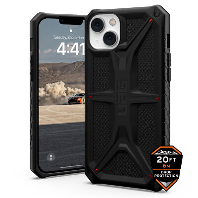 UAG Monarch robuste robuste Hülle für Apple iPhone 14 Plus hergestellt mit Kevlar - schwarz