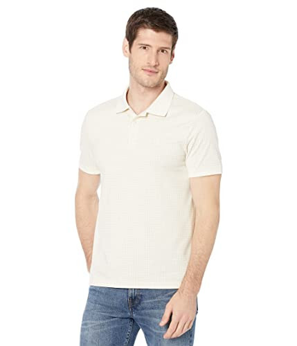 Мужское поло Calvin Klein Tofu с коротким рукавом из гладкого хлопка с принтом в сетку Размер XXL 4690₽