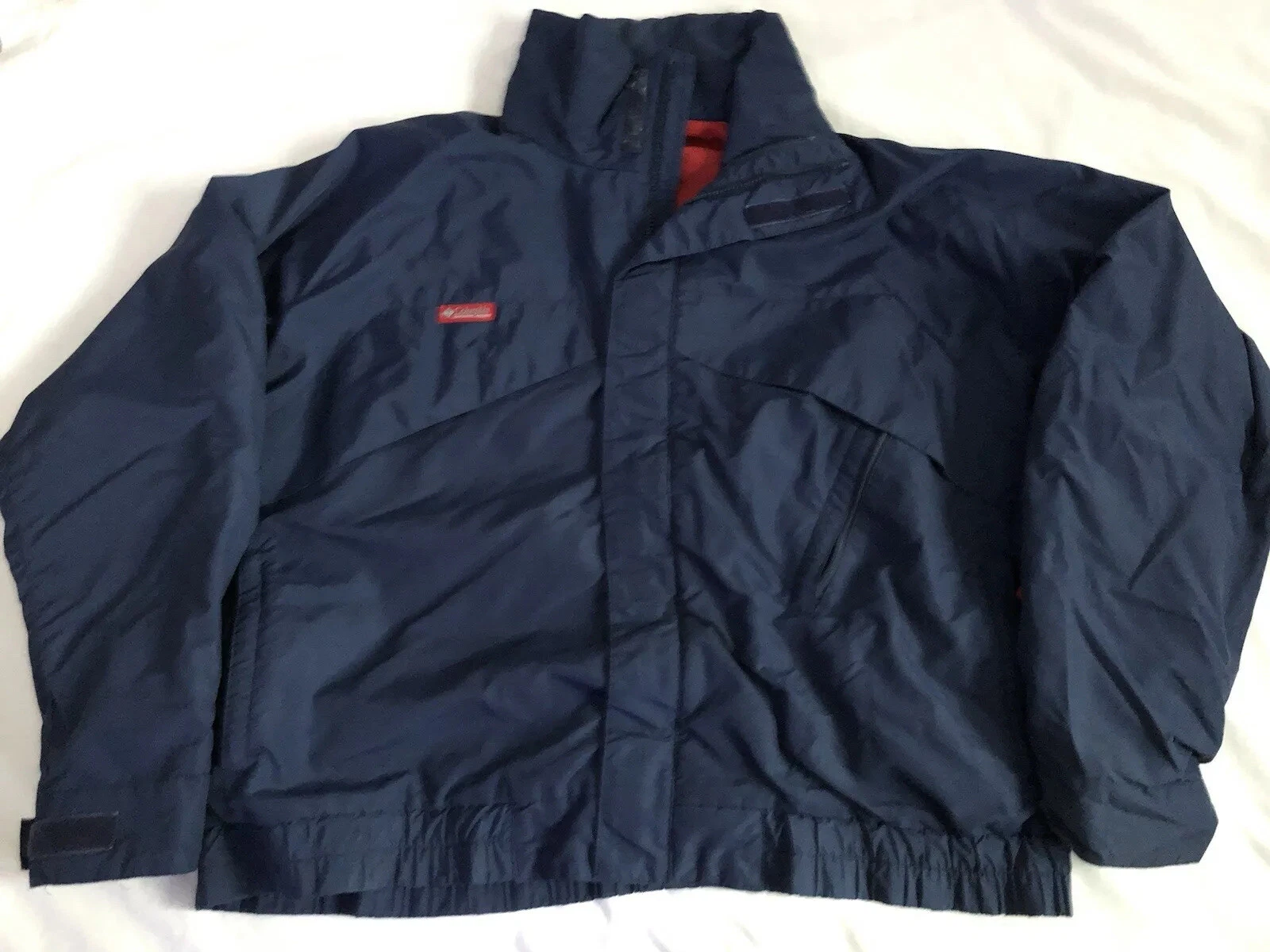Columbia Vintage ‘80s Men's Whirlibird Windbreaker Blue Red Full Zip Jacket