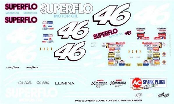 Powerslide 188 #46 Superflo 1990 Cole Trickle 1/24 Nascar waterslide decal