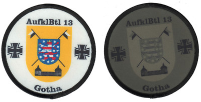 AufklBtl 13''Aufnäher''Bundeswehr/Reservist/Bw/Aufklärer/Gotha/Soldat/Heer/Bund