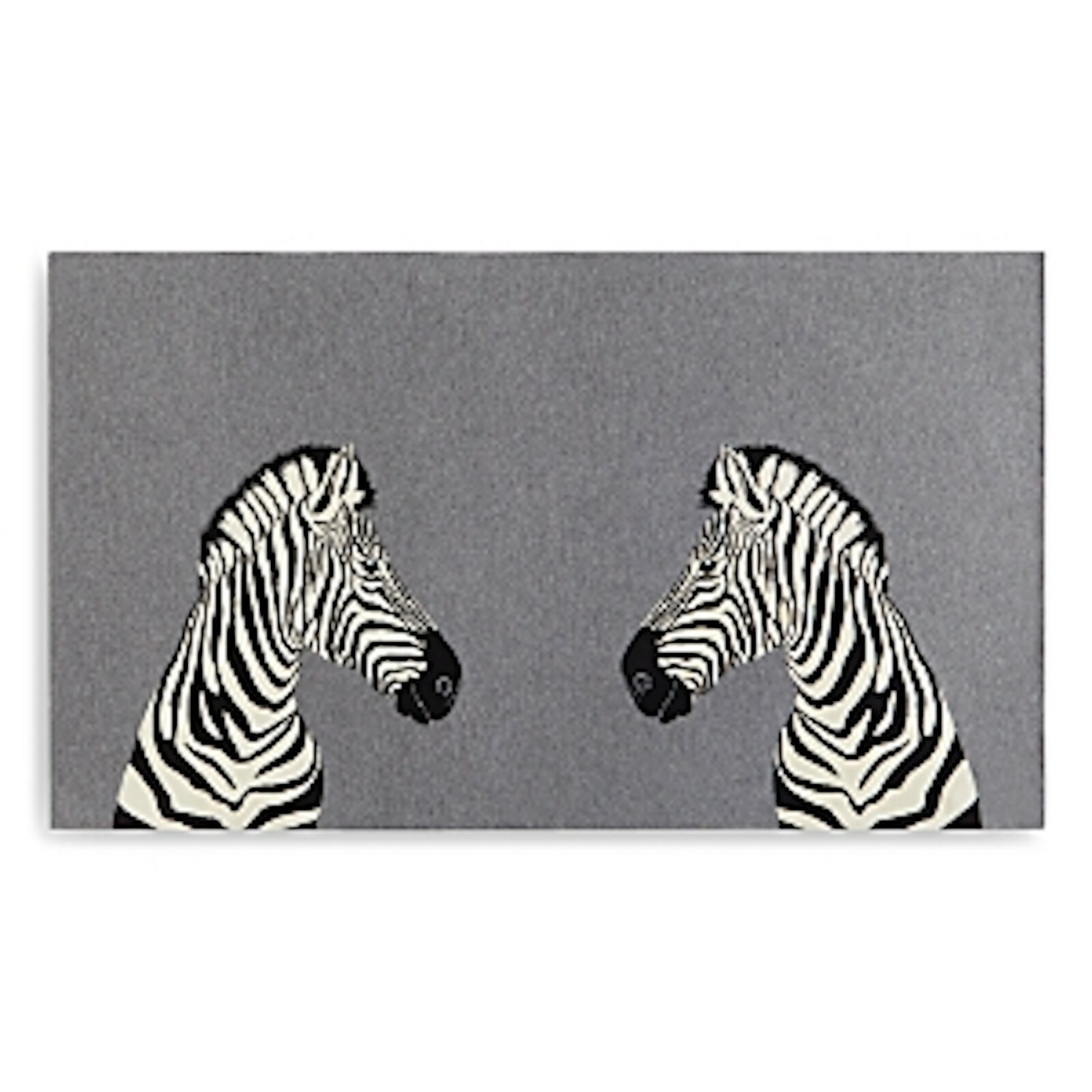 Aqua Home Zebra Cashmere & Wool Throw Blanket Grey MSRP $299