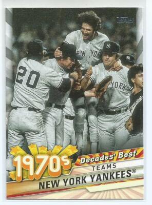 2020 Topps Update Decades Best #DB-26 New York Yankees 1970's
