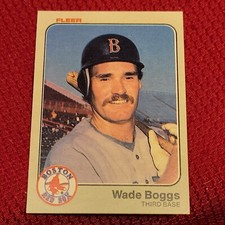 WADE BOGGS Rookie RC Fleer 1983 boston red sox #179 vintage baseball card mlb