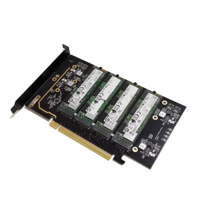 Maihelun PCIe 4.0x16 to four disk nvme solid-state drive M2 adapter free drive