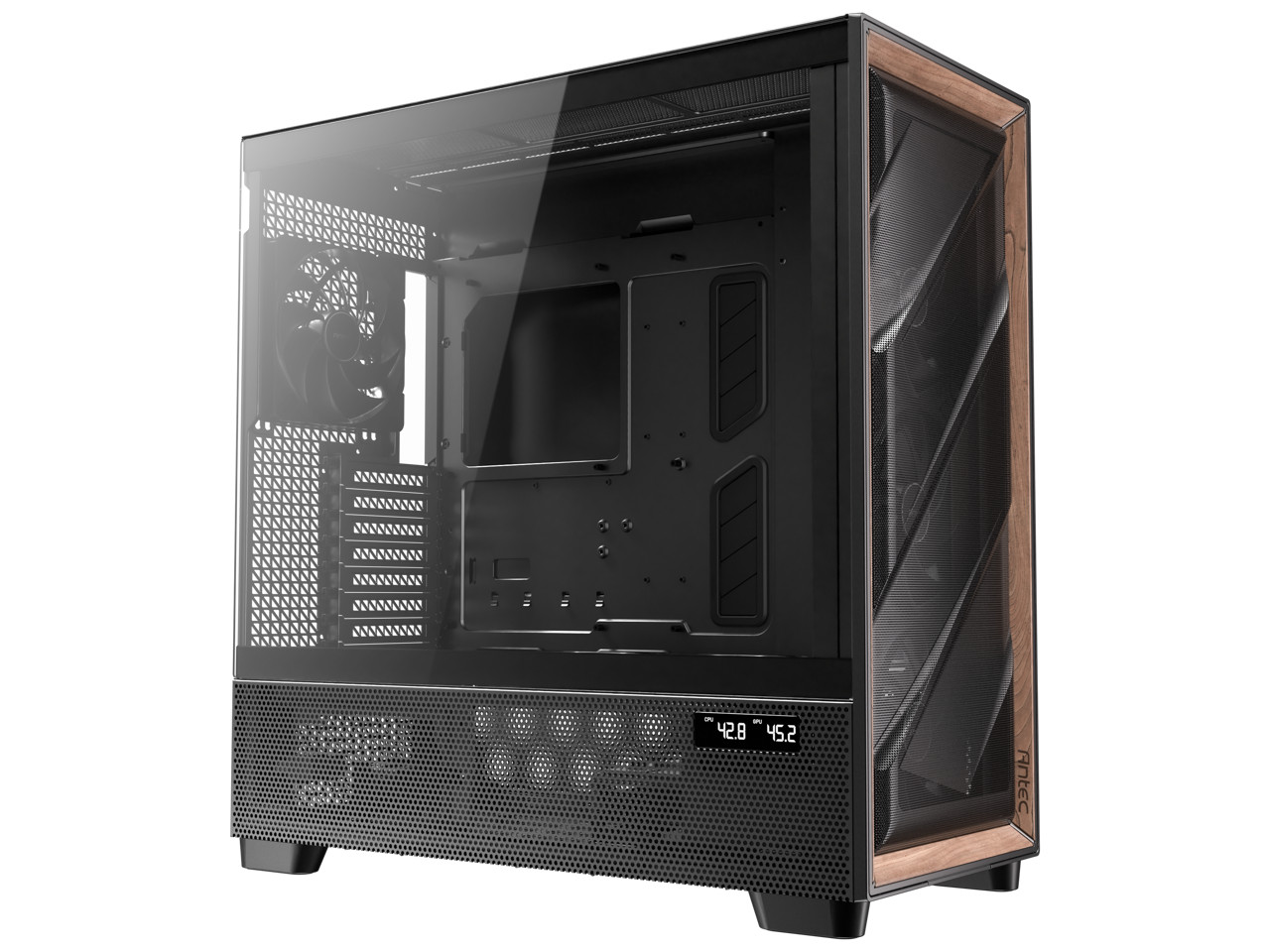 Antec Flux Pro в комплекте 6 ШИМ-вентиляторов передняя панель с высоким потоком воздуха из орехового дерева