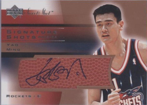その他 UD GLASS Yao Ming auto Yao Ming 2003 UD Glass Auto Focus YM Auto PSA 9 POP 4 Rare Upper
