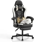 Desk Computer Gaming Chair High Back Ergonomic Office Chair W/ Footrest & Lumbar