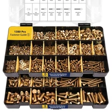 1380pcs Nuts and Bolts Assortment Kit - Heavy Duty Grade 8.8 Metric M4 M5 M6 ...