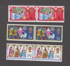 United Kingdom 1969. Christmas. Angel. Shepherds. Kings. 4d 5d 1'6s Sc# 605-607
