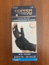 Copper Fit Copper Infused Compression Gloves, Hand Relief L/XL Unisex