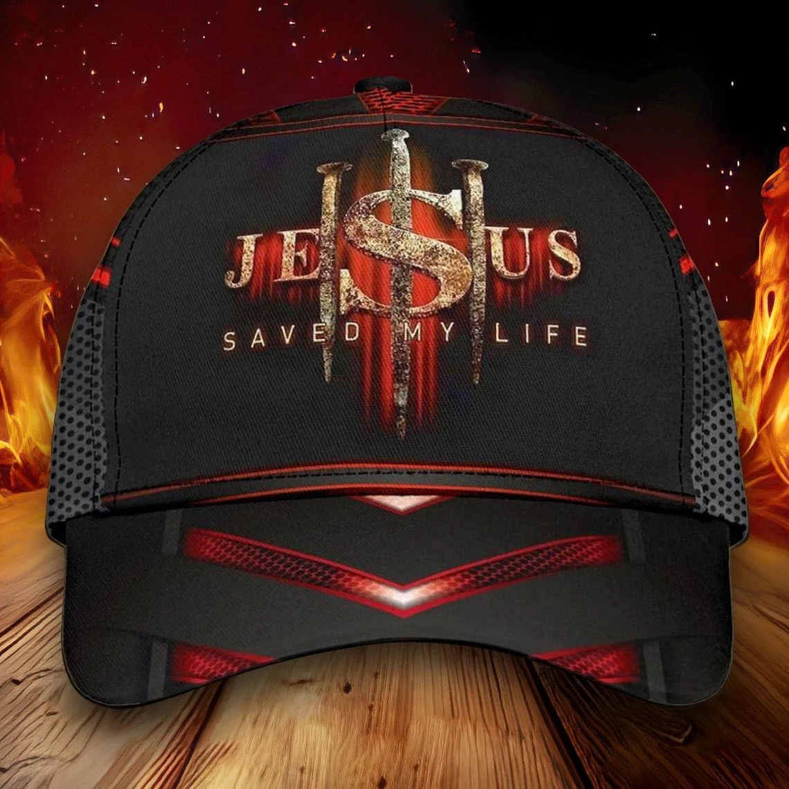 Jesus Saved My Life Cap, Christian Jesus Hat Cross Faith Bible Verse Gift Dad US