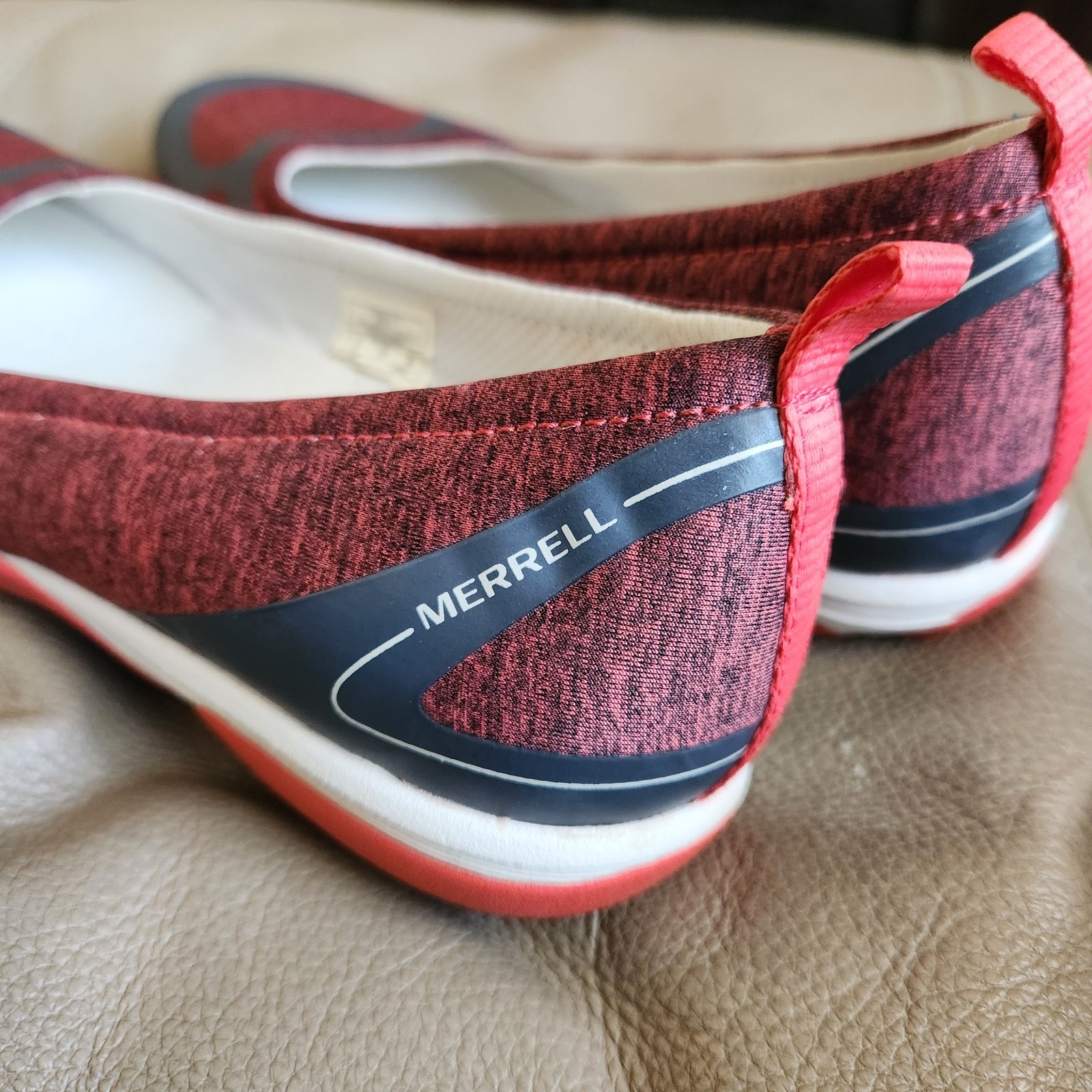 MERRELL BALLET SLIP ON SCARPE DONNA 6 MOCASSINI Select Grip suole CAYENNE GRIGIO