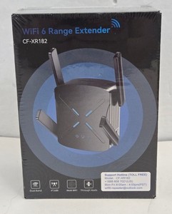 WiFi 6 Gamme Extender Double Bande 2.4/5.8GHz Mesh 4x2dBi Antenne SEALED noir