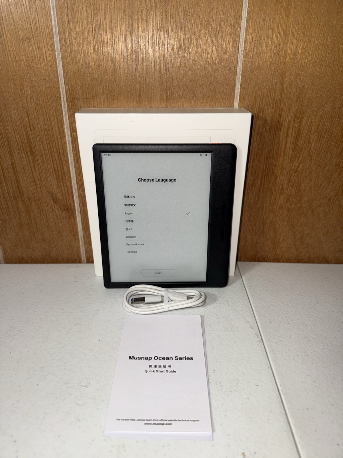Musnap Ocean 7” 64GB + 4GB Black/White E Ink ePaper Tablet PC NEW