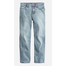 J Crew Classic Straight Jeans High Rise Ankle Denim 30P Petite Light Wash NWT