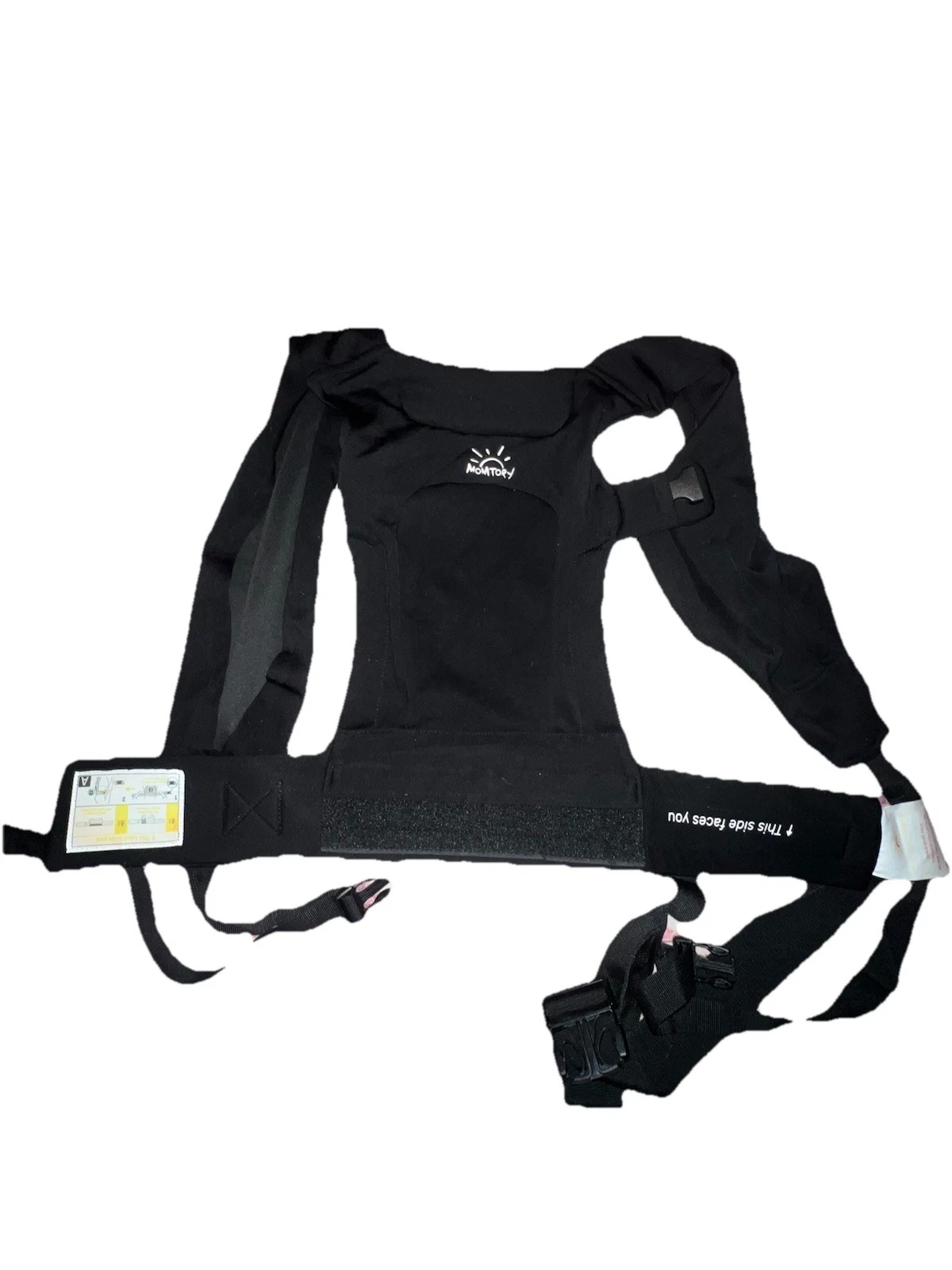 MOMTORY from newborn Baby Carrier Adjustable in black