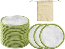 20 Pcs Reusable Makeup Remover Face Pads with Laundry Bag Washable Soft and... 