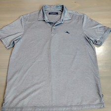 Tommy Bahama Polo Shirt On Par Men's Large Navy Blue Marlin Logo
