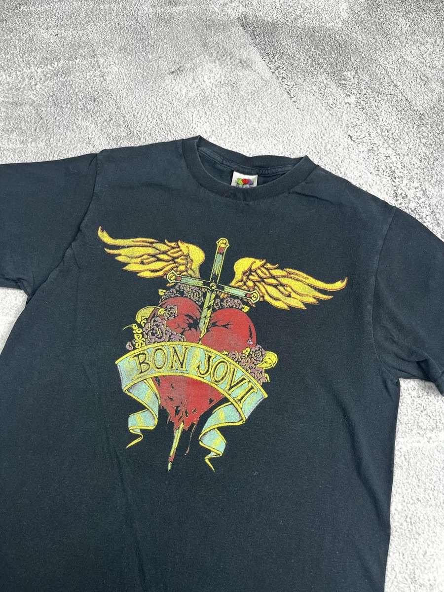 Bon Jovi T-Shirt Black vintage 2008 size S | eBay