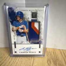 Panini 2025 Impeccable Elegance Jersey Autographs Carson Benge Mets Rookie /99