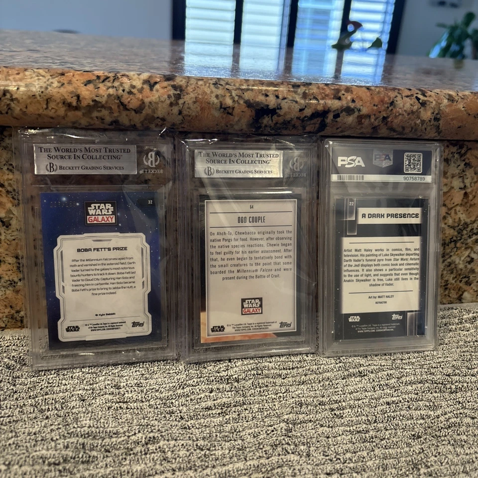 Tops Chrome Star Wars Galaxy  Cards Graded Package Of 3 Deal￼ - Image 2 of 2