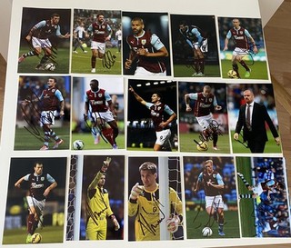 Set of Signed 6x4" Football Photos Burnley Players