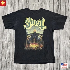 New Arrival Ghost Shirt Black 2023 Tour Band Metal Graphic Tee T Shirt Concert