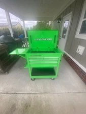 US General 4 Drawer Mechanics Cart - Green