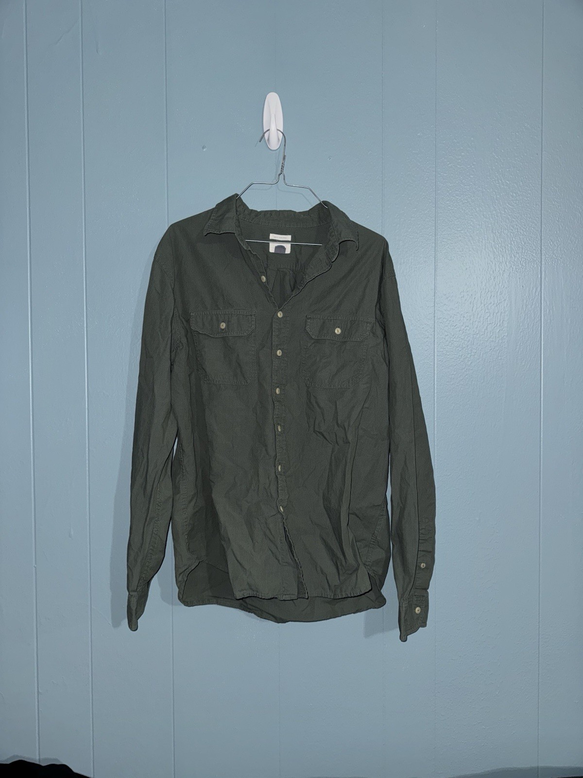 Old Navy Green Button Up Long sleeve men’s shirt size XL